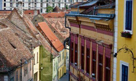 Sibiu - Blick von der "Lügenbrücke" über die Unterstadt